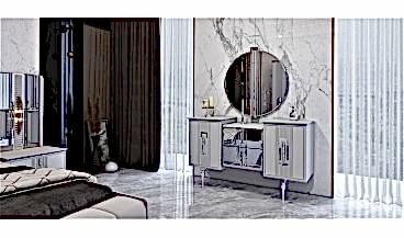 Majeste Sis Gri Yatak Odası Takımı 