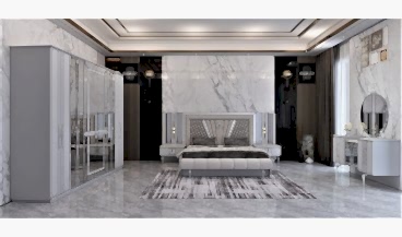 Majeste Sis Gri Yatak Odası Takımı 