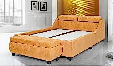 Edirne Baza + Başlık 160x200 + Puf 