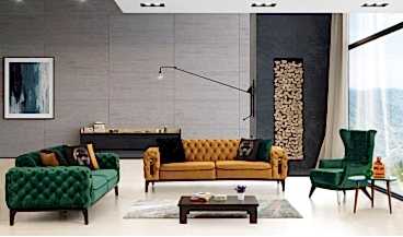 Aspendos Chester Koltuk Takımı 3+3+1 