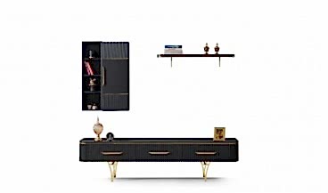 Almira Duvar Ünitesi (Siyah) 